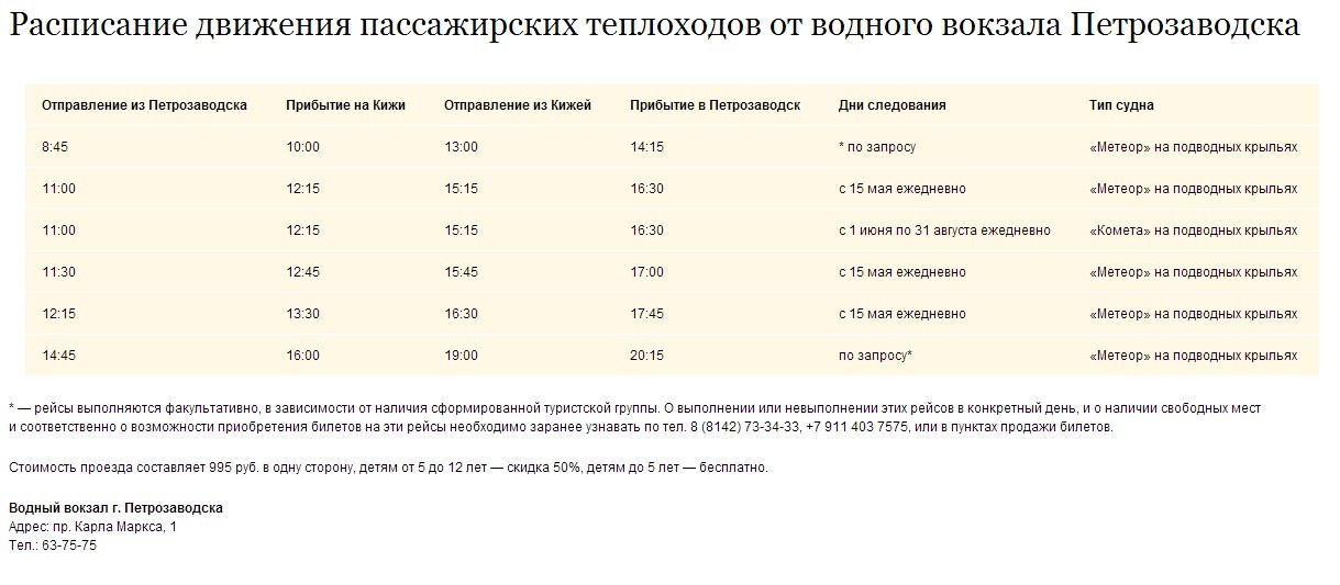 Расписание комет петрозаводск. Метеор Петрозаводск Кижи. Петрозаводск Кижи расписание. Расписание Метеора на Кижи. Расписание комет Петрозаводск Кижи.