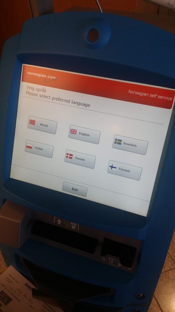 Норвежские авиалинии регистрация на рейс