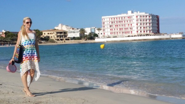 Пляж Эс Тренк Майорка белый песок и бирюзовая вода