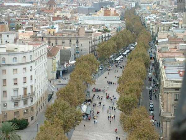 Бульвар Рамбла Барселона фото