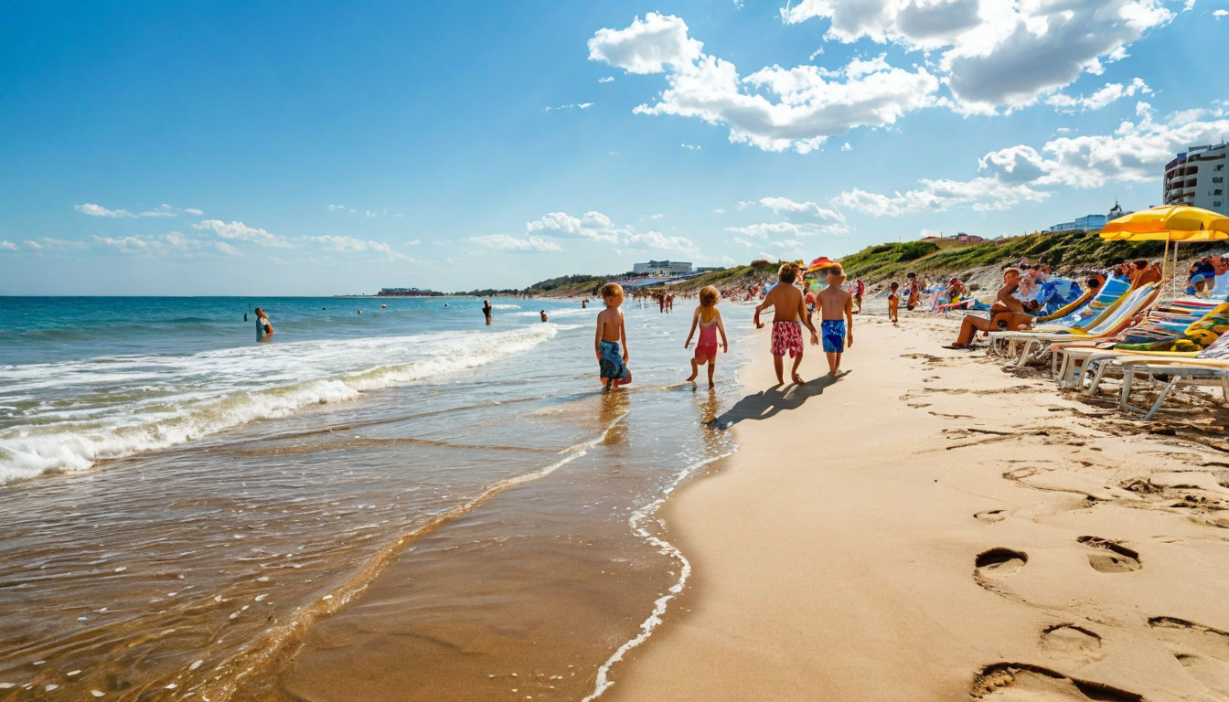 Песчаный пляж Анапы