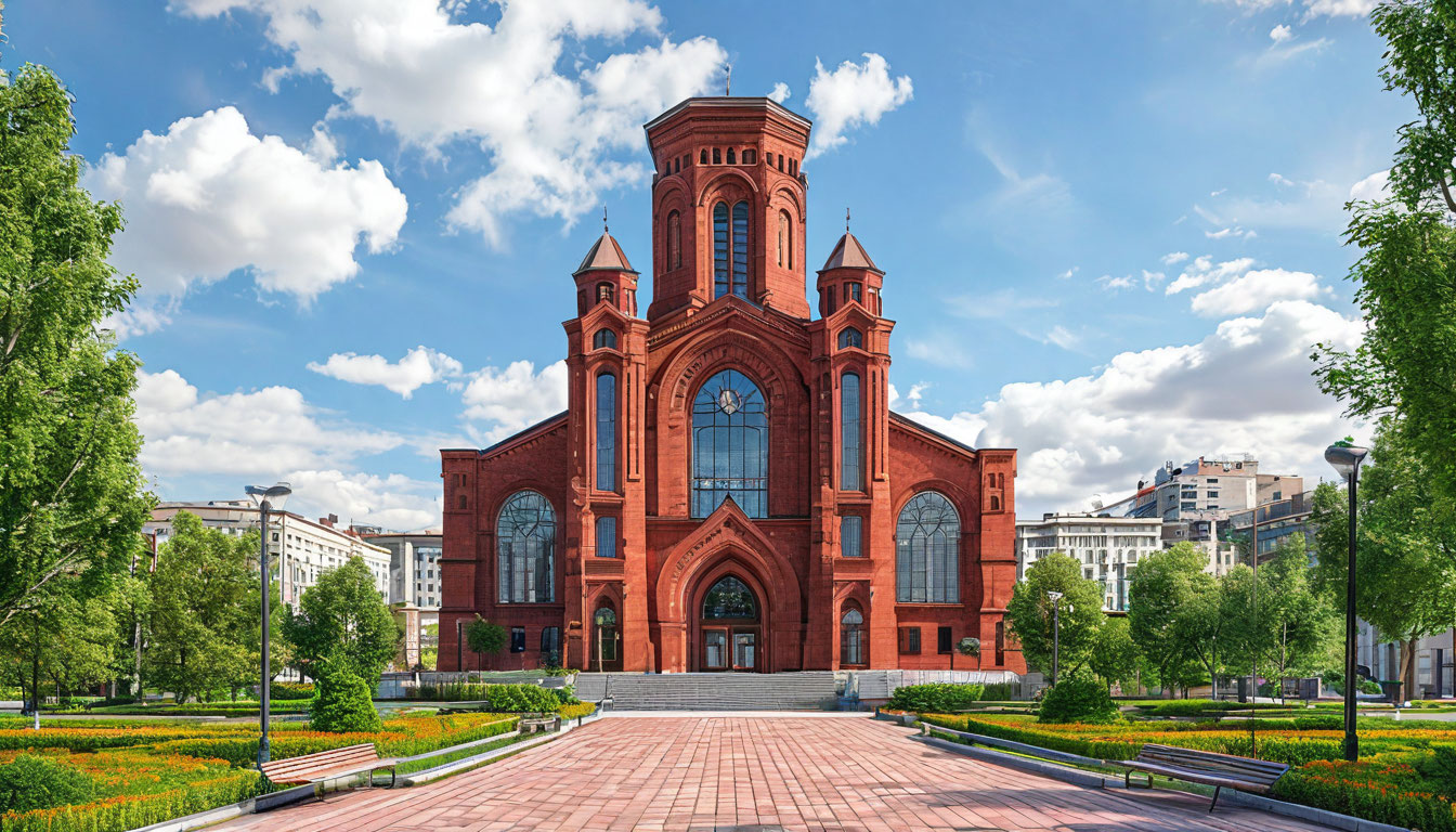 Площадь Независимости Минск, Дом Правительства и Красный костёл