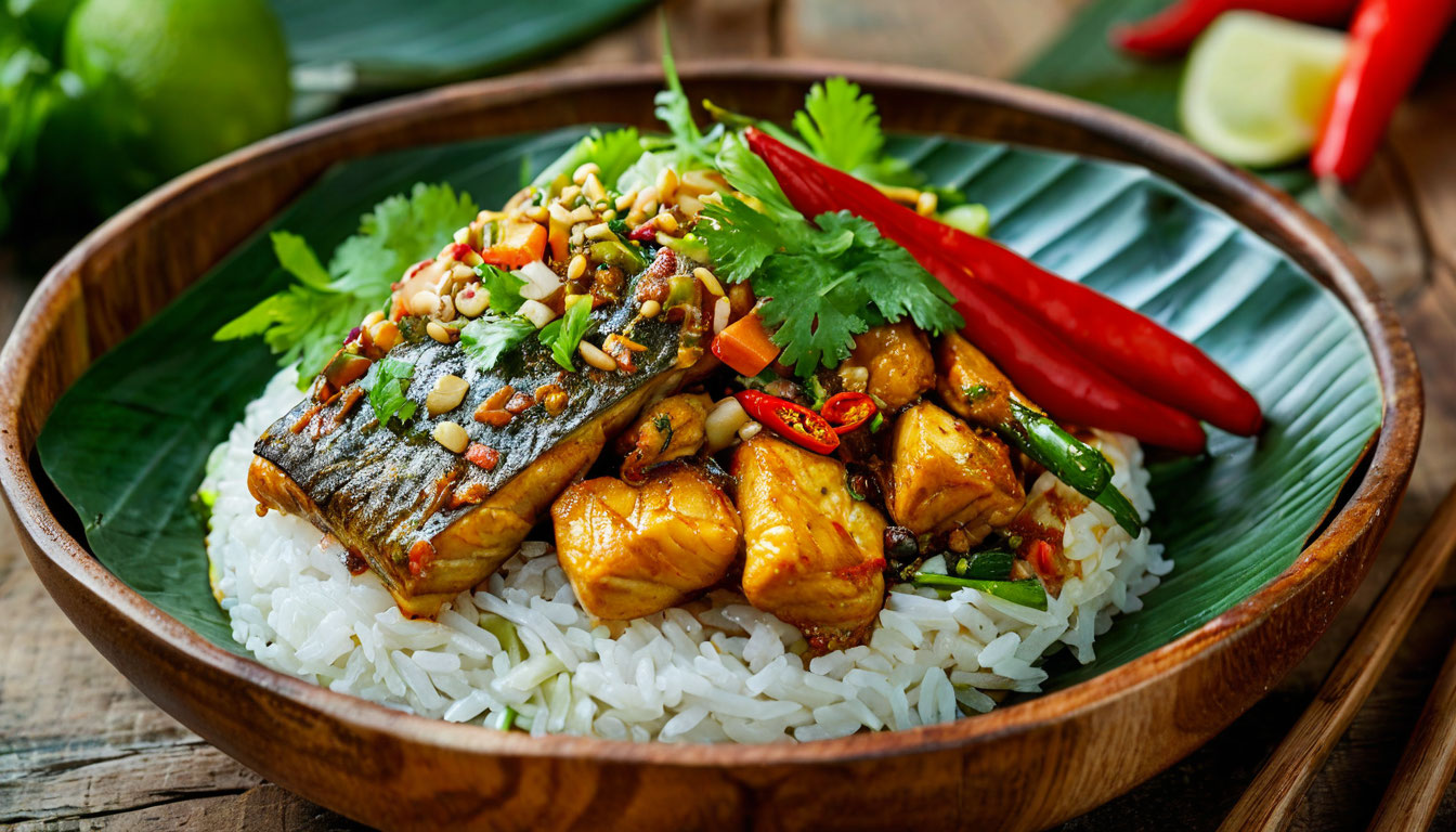 Камбоджийская кухня морепродукты с кампотским перцем