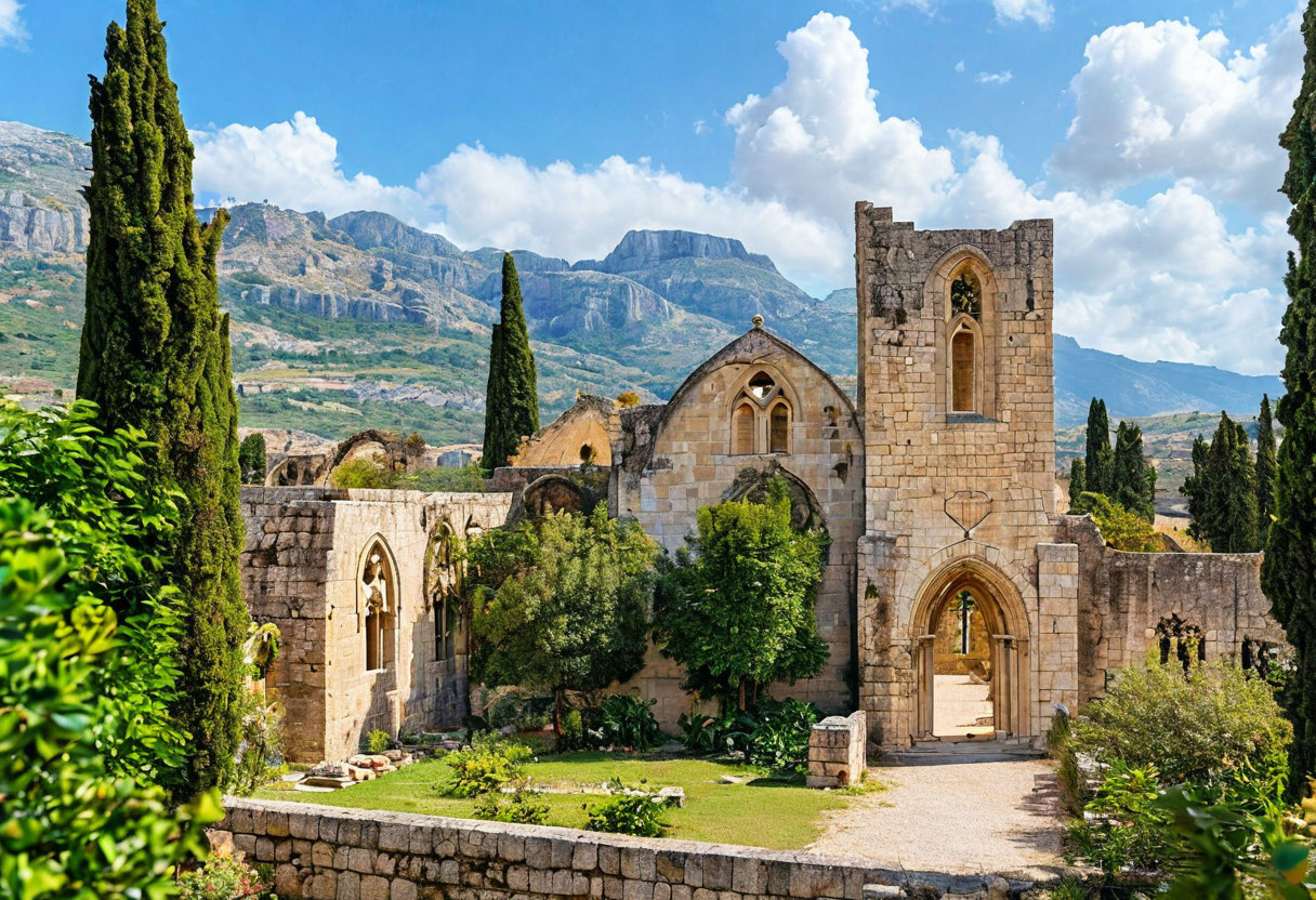 Аббатство Беллапаис Северный Кипр готические руины