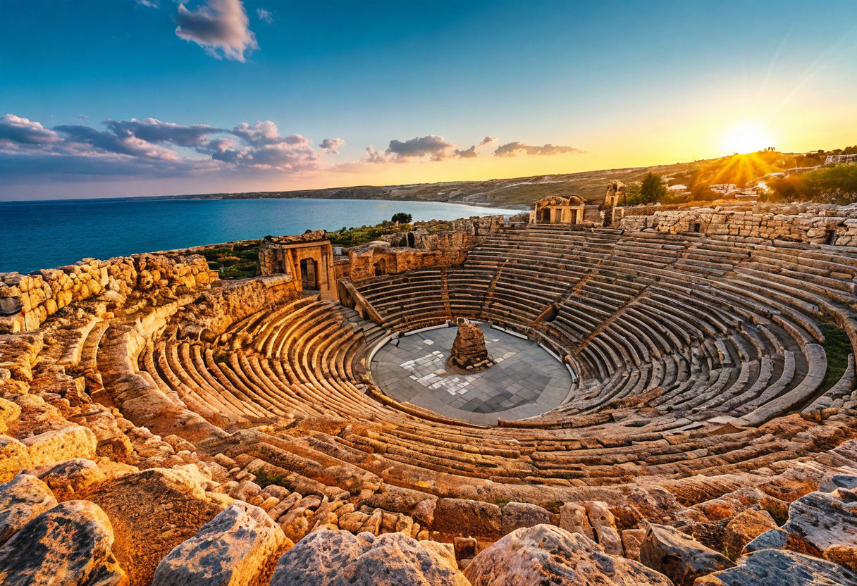 Античный амфитеатр Курион Лимассол Кипр ЮНЕСКО