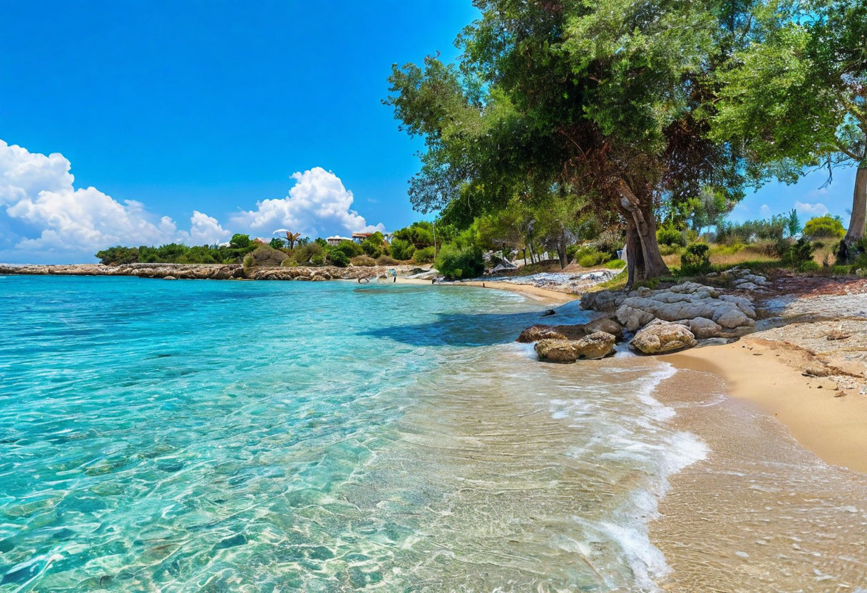 Бухта Фиг-Три Протарас Кипр кристально чистая вода