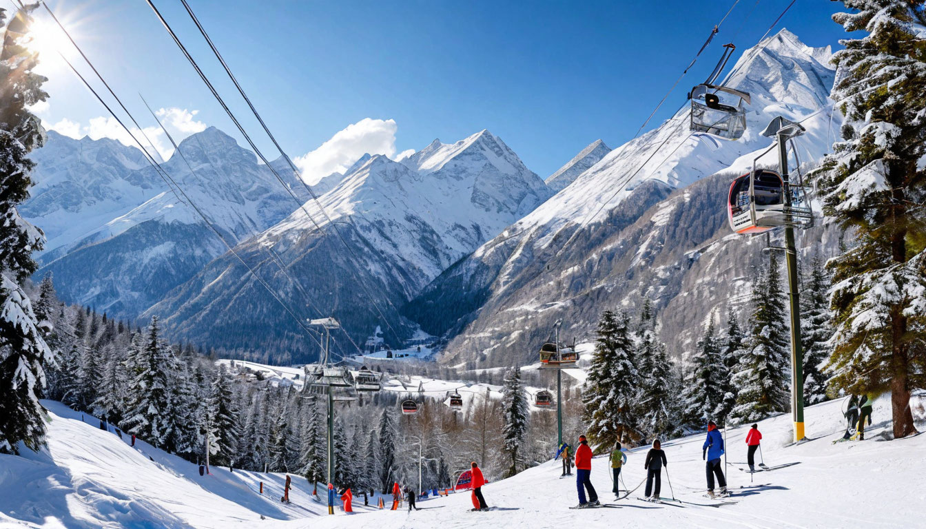Подробнее о статье Домбай: горнолыжный курорт в сердце Кавказа