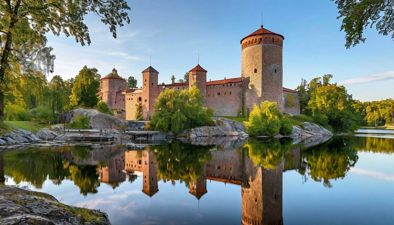 Замок Олавинлинна Савонлинна Финляндия озеро Сайма