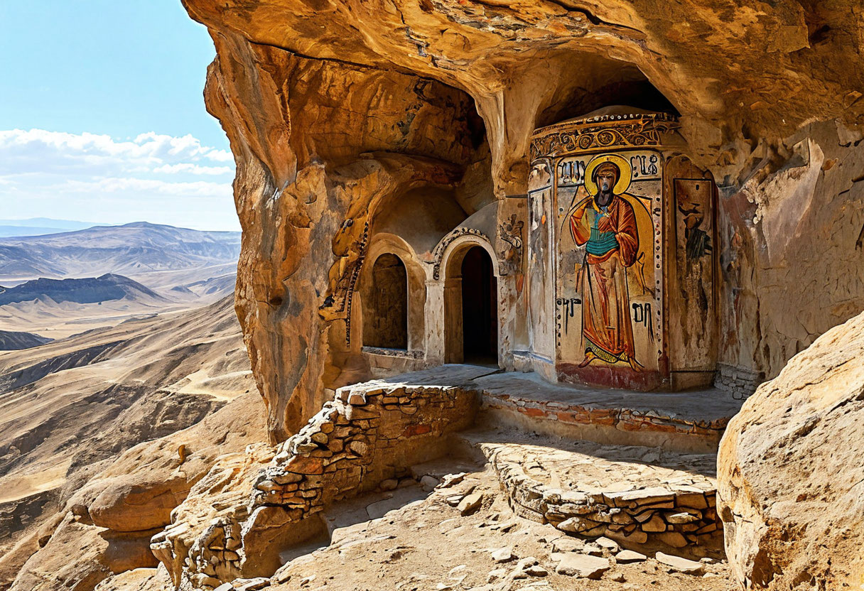 Монастырь Давид Гареджа пещерный комплекс Грузия пустыня