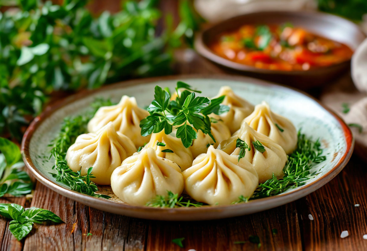 Грузинские хинкали традиционная подача