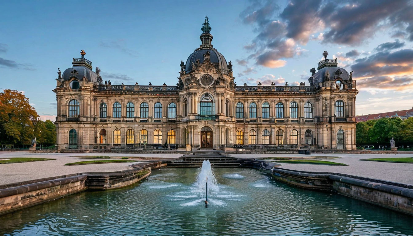 Дворец Цвингер Дрезден Германия барочная архитектура