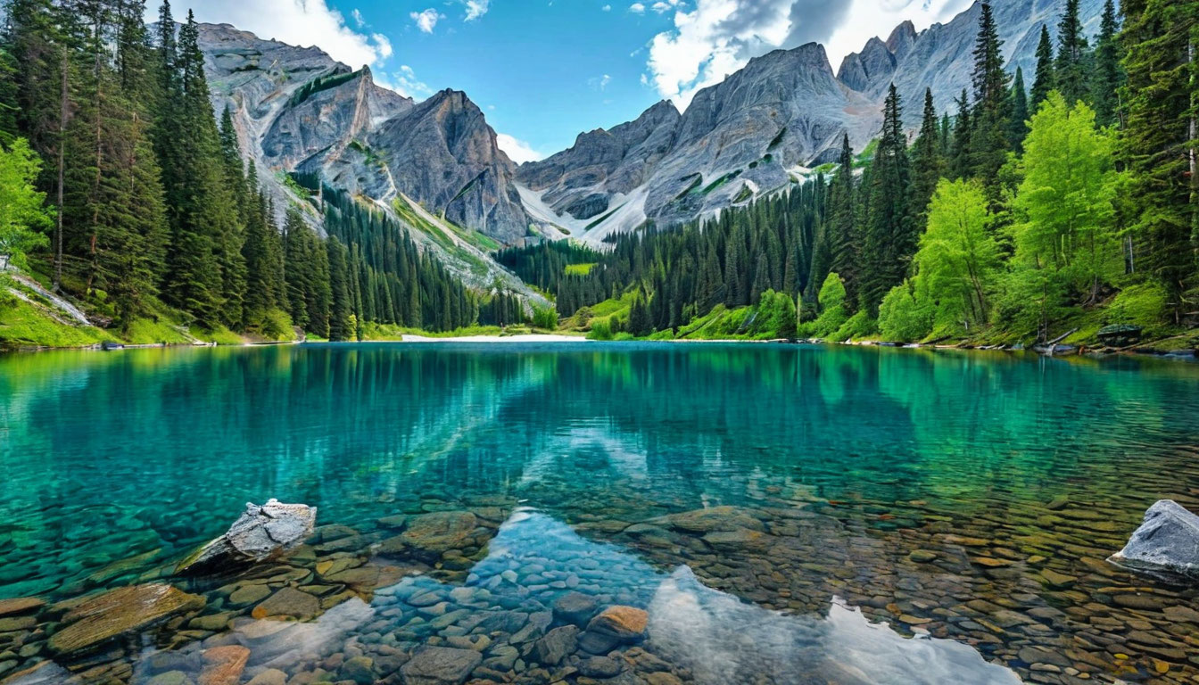 Кольсайские озёра, бирюзовая вода в горах