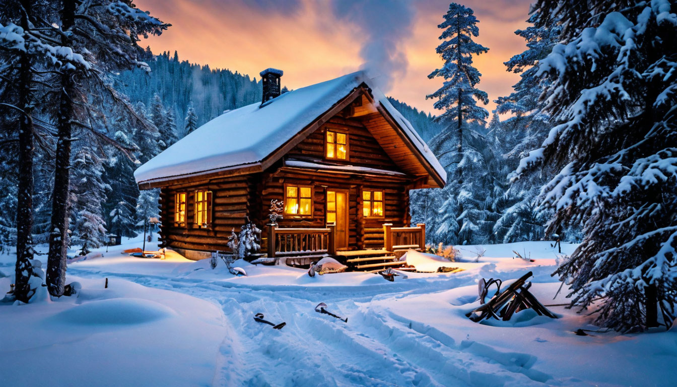 Зимуха на горнолыжном курорте Мамай: деревянная избушка фрирайдеров