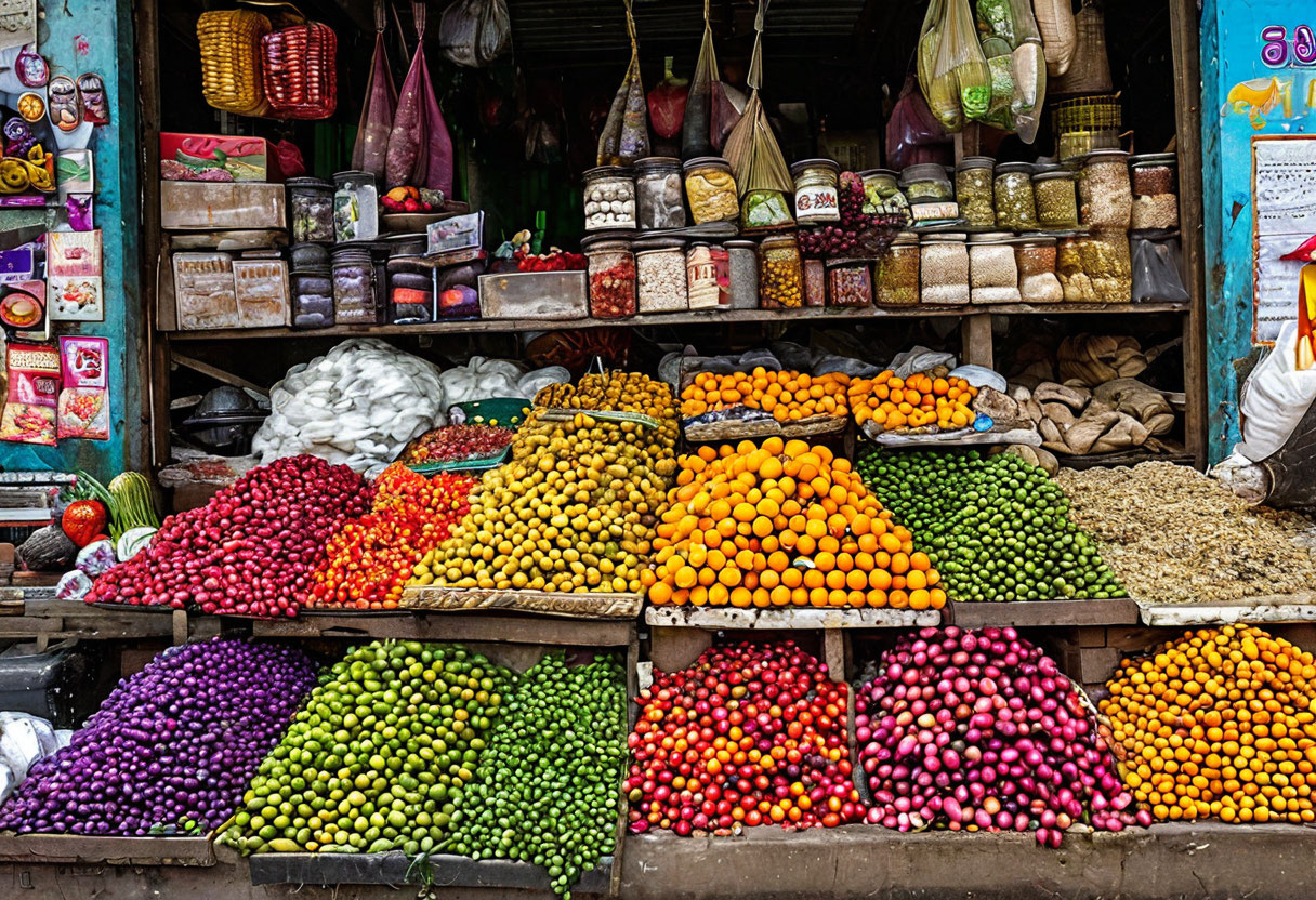 Рынок Петтах Коломбо Шри-Ланка специи фрукты