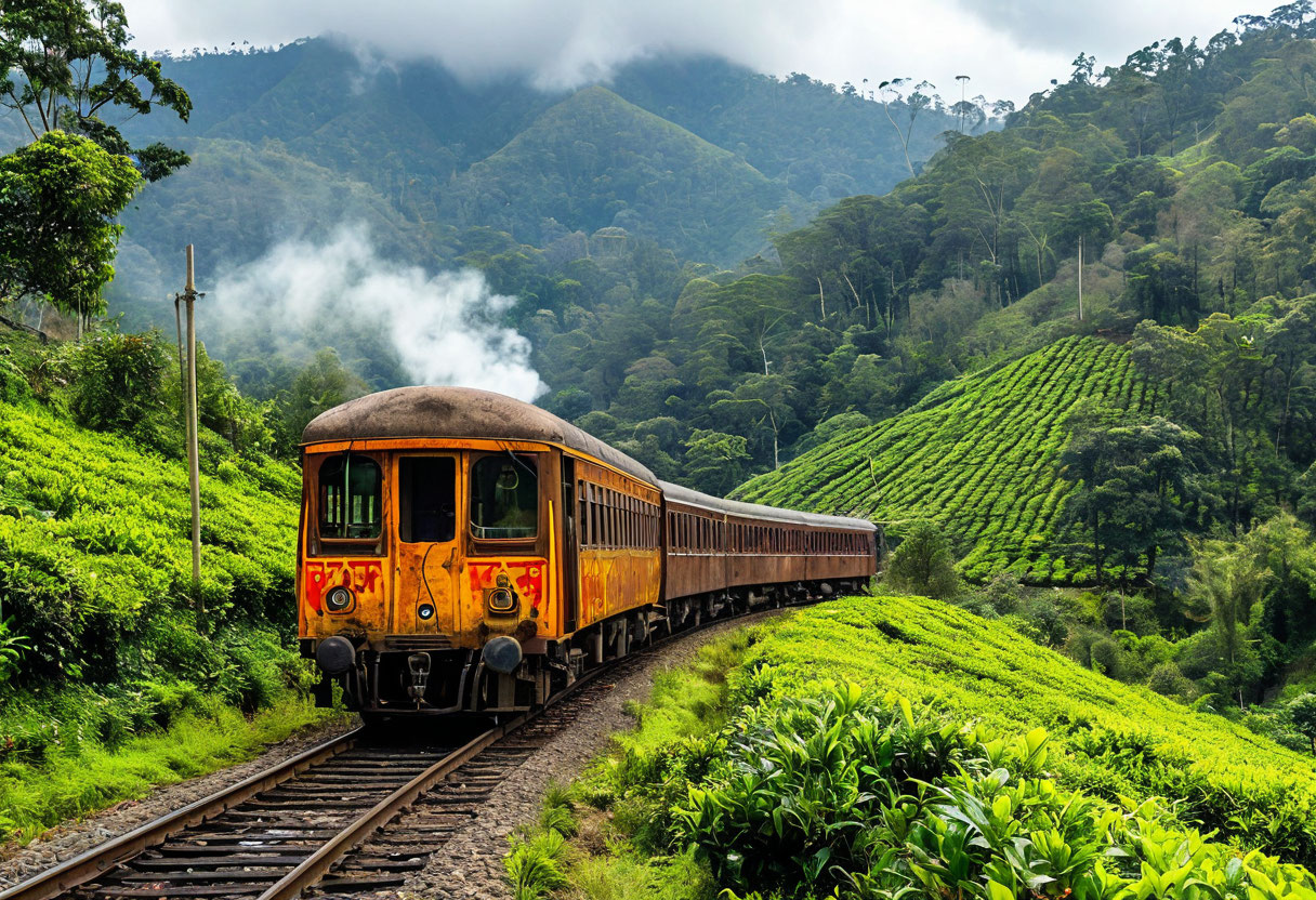 Живописный поезд Канди Эла Шри-Ланка горная железная дорога
