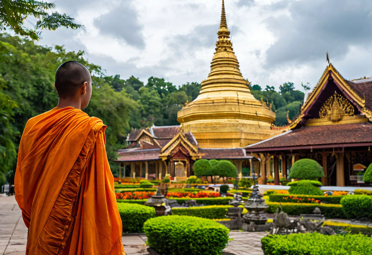Старый город Чиангмай Таиланд буддийские храмы Ват Пхра Сингх