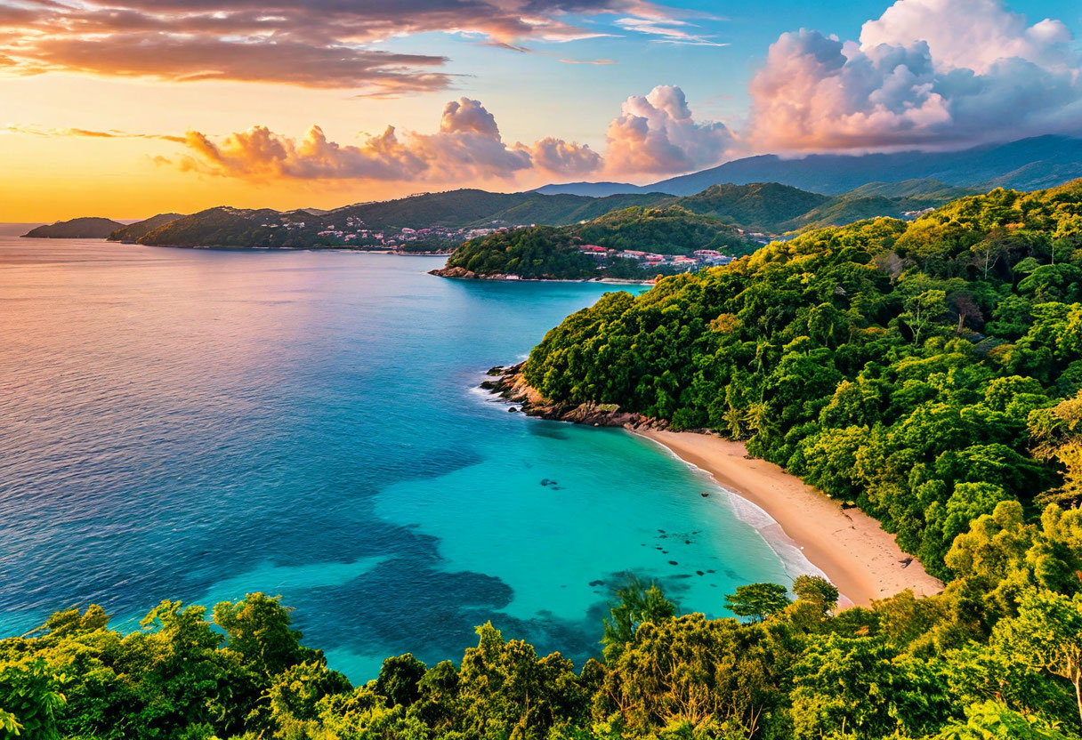 Смотровая Карон Пхукет Таиланд вид на три пляжа Кату Карон Ката Ной