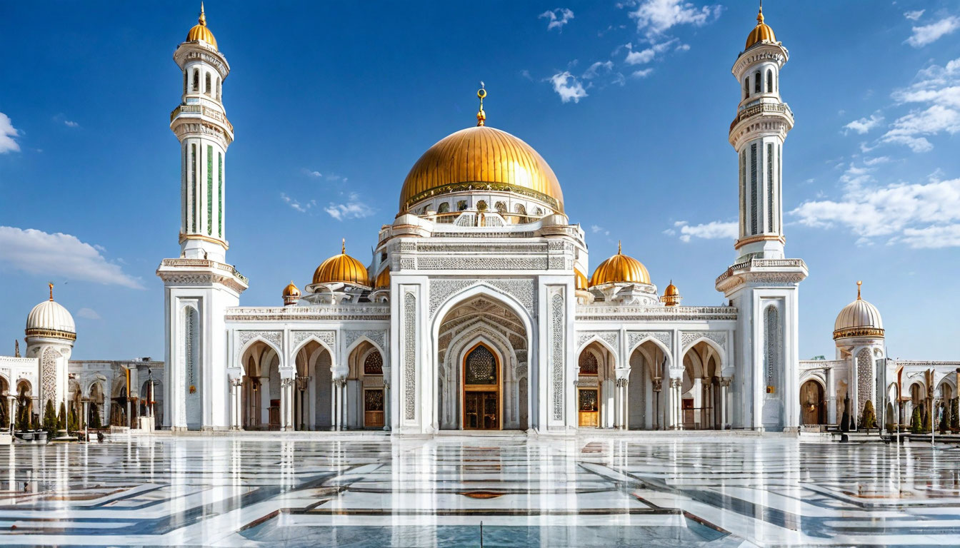 Ашхабад Туркменистан, белые мраморные здания парк и фонтаны