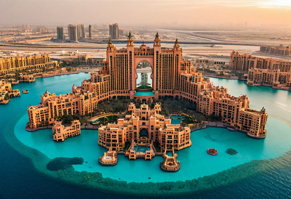 Атлантис Палм отель Дубай ОАЭ розовый дворец на пальме