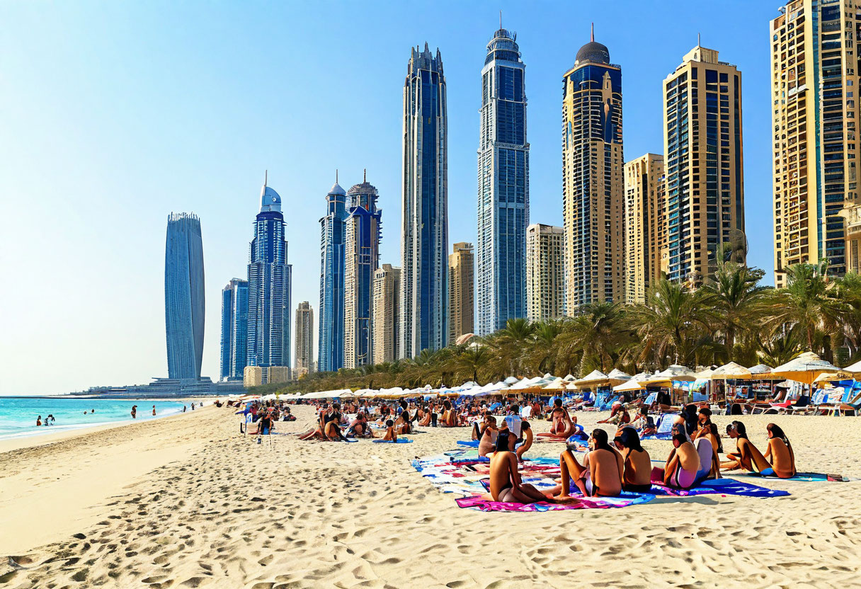 Пляж и набережная ОАЭ северные эмираты