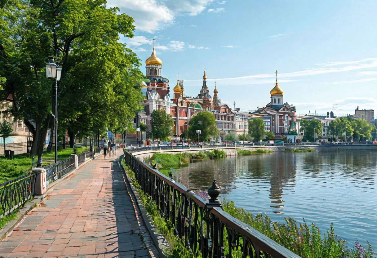 Плотинка на реке Исеть в Екатеринбурге
