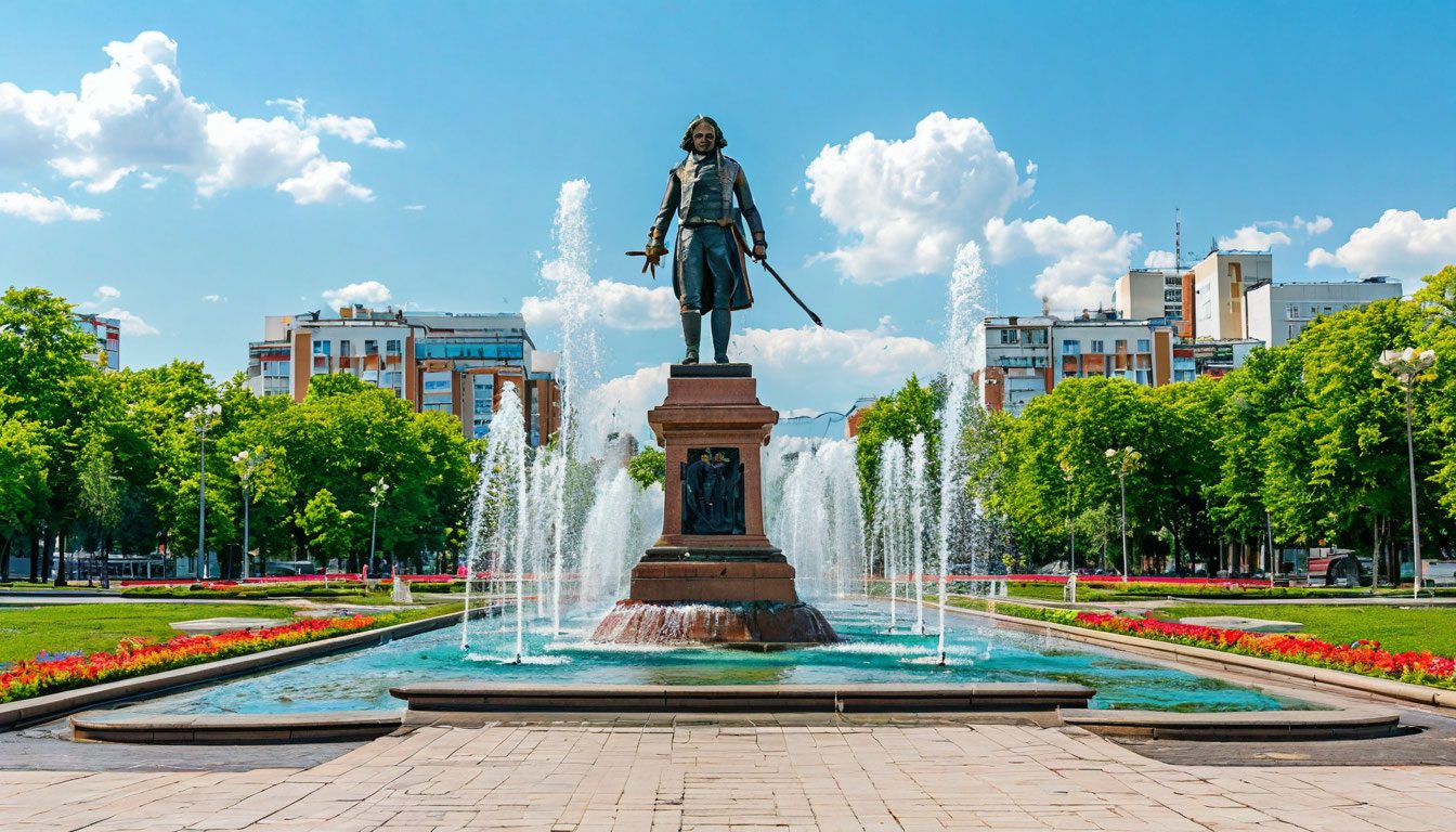Памятник Петру I в Липецке