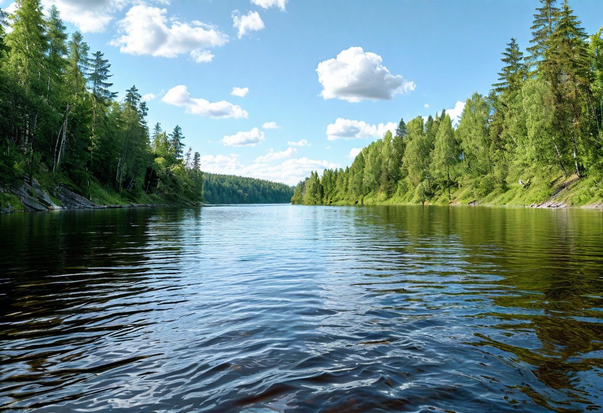 Река Кама у Перми