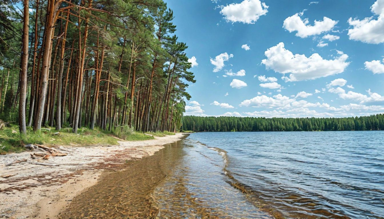 Пляж на Селигере