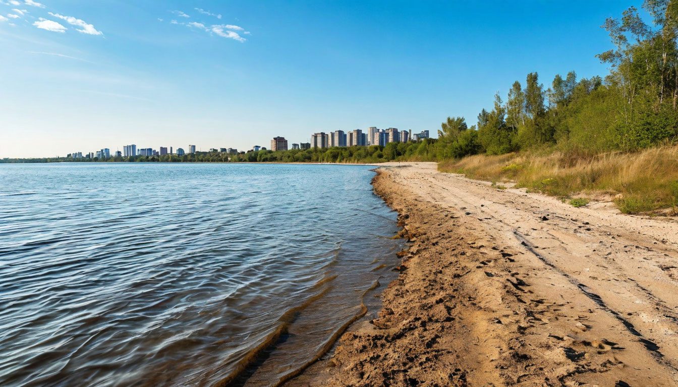 Пляж на острове Проран
