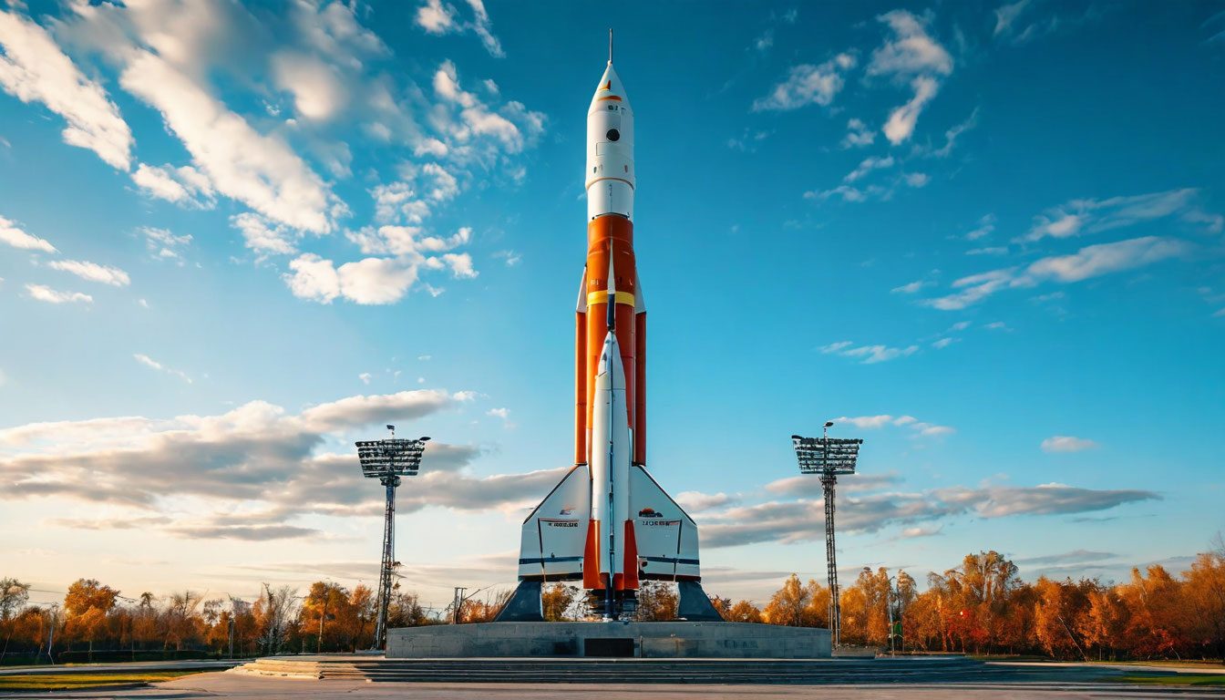 Монумент-ракета Союз в Самаре
