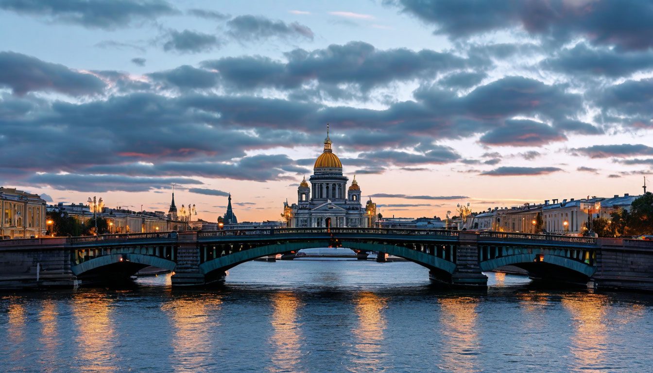 Развод мостов в белые ночи