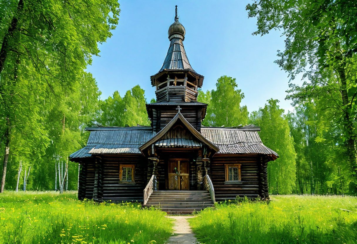 Деревянная Троицкая церковь