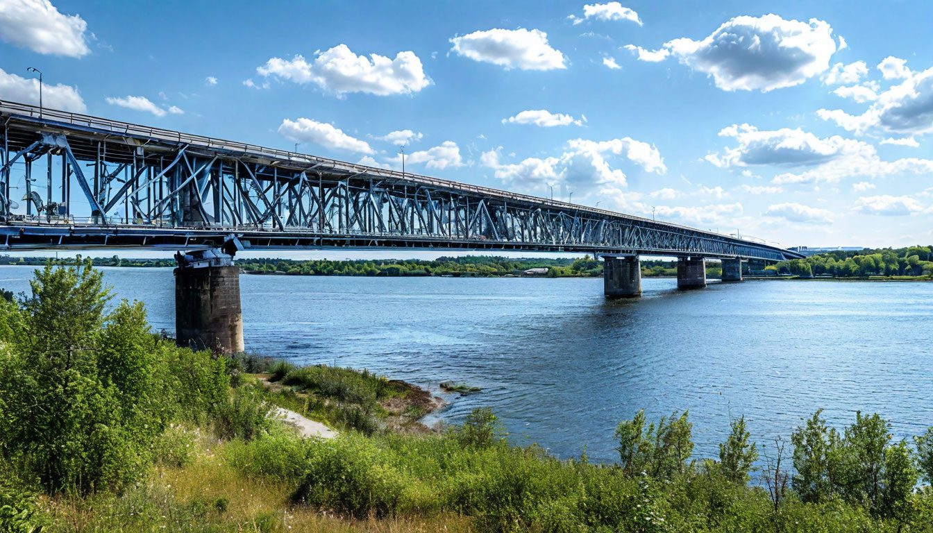 Мост через Волгу в Ульяновске