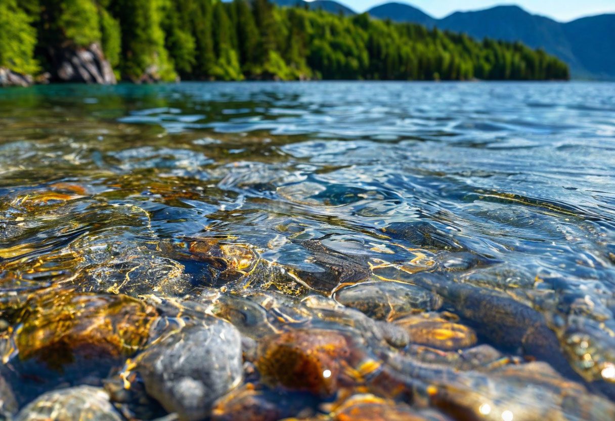 Прозрачная вода озера
