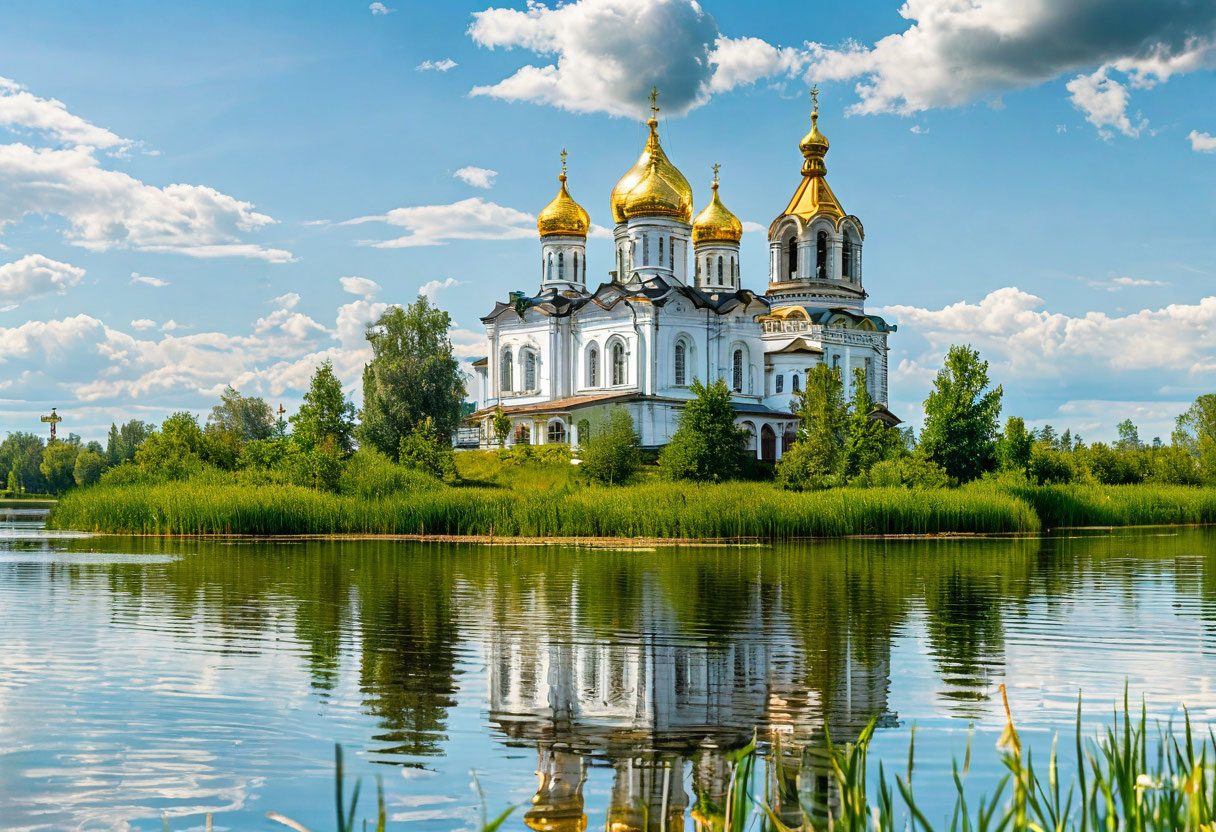 Иверский монастырь на острове