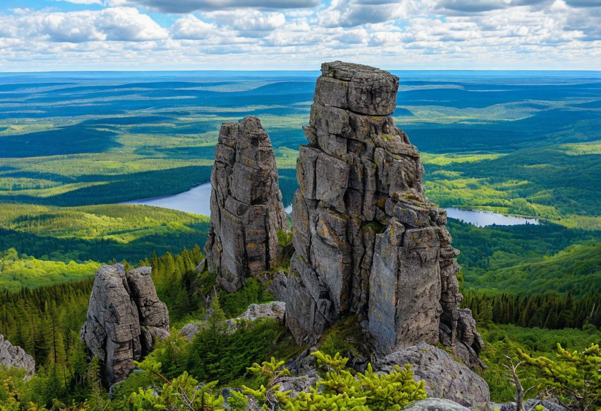 Скальные останцы над Зюраткулём