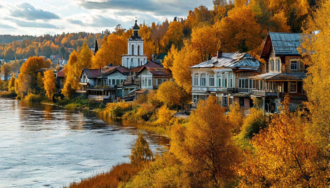 Плёс на Волге осенью