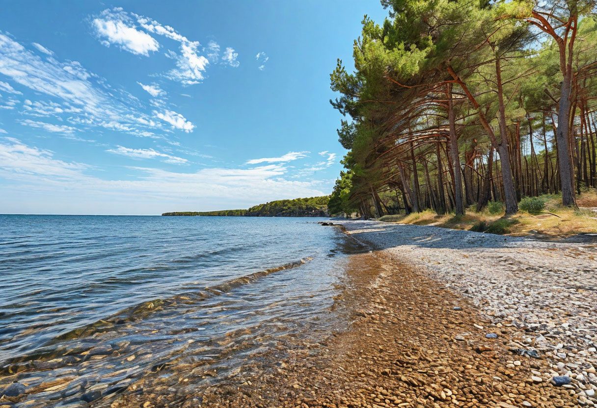 Сосны и море в Пицунде