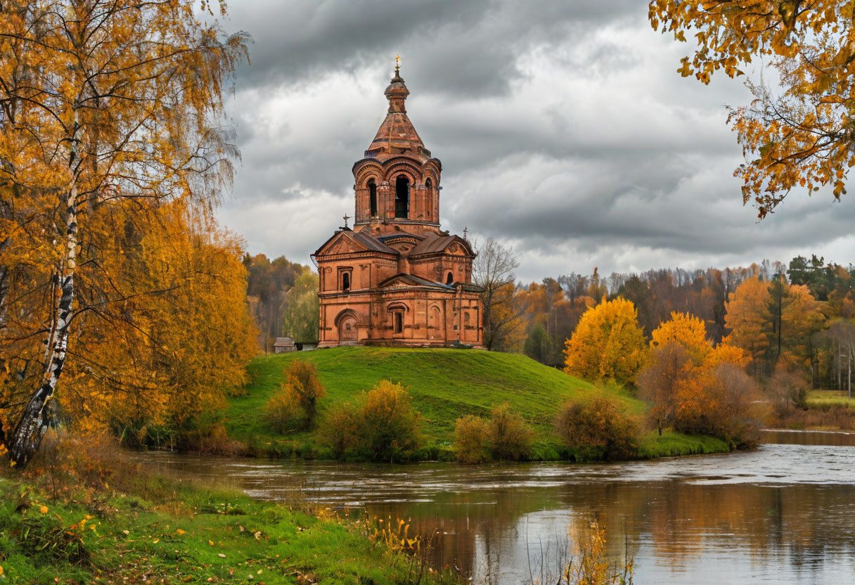Храм на холме в Боровске