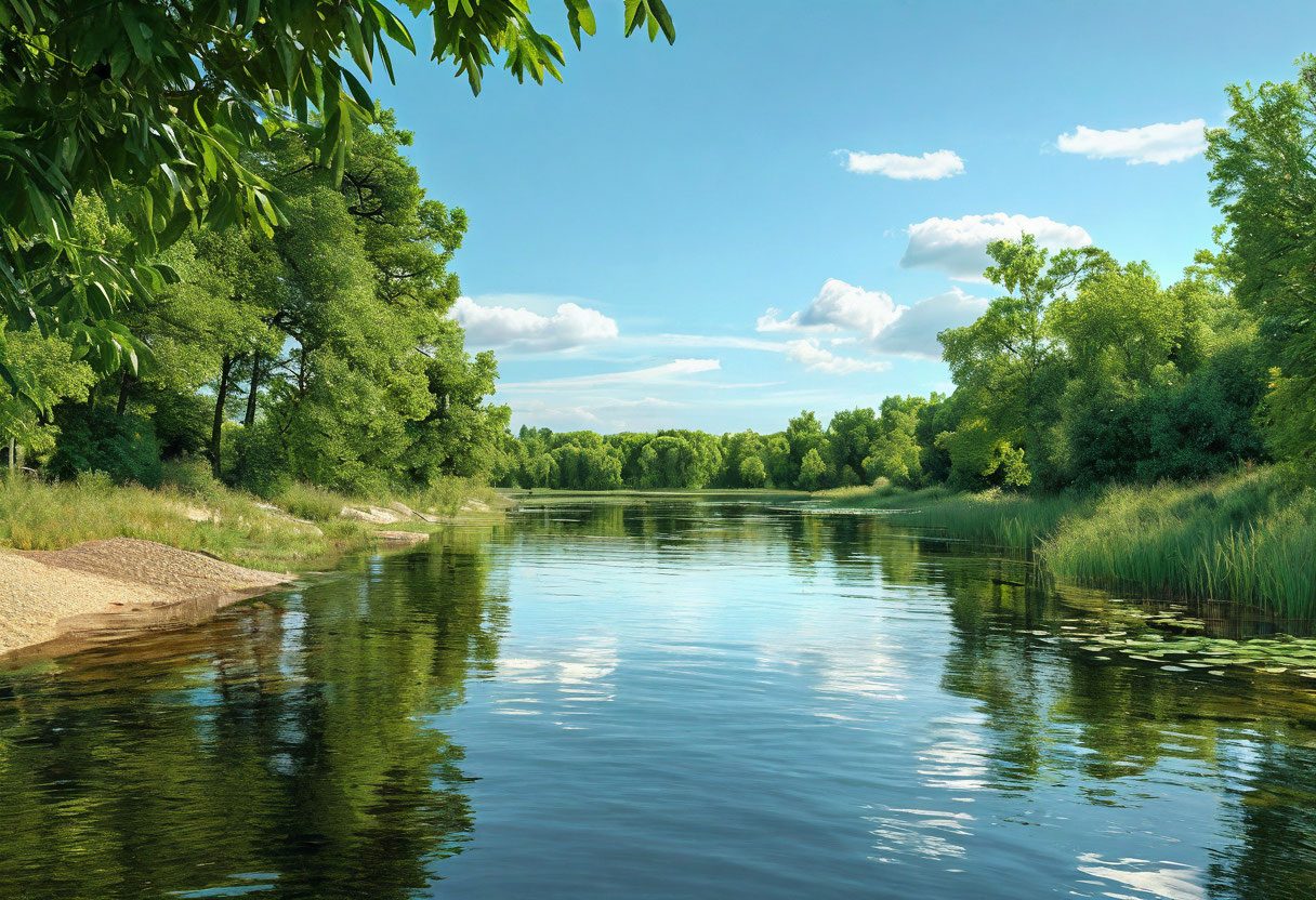 Река Лаба у Курганинска