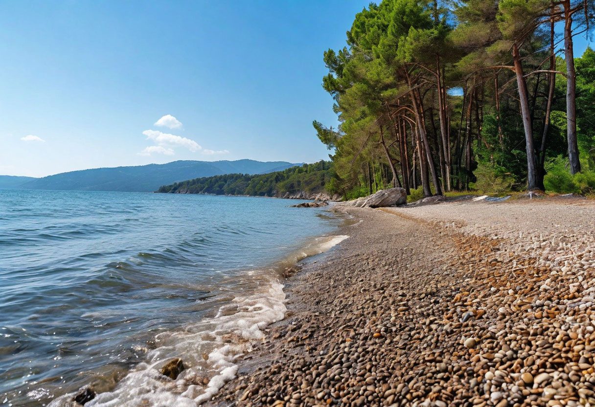 Сосны и море в Пицунде