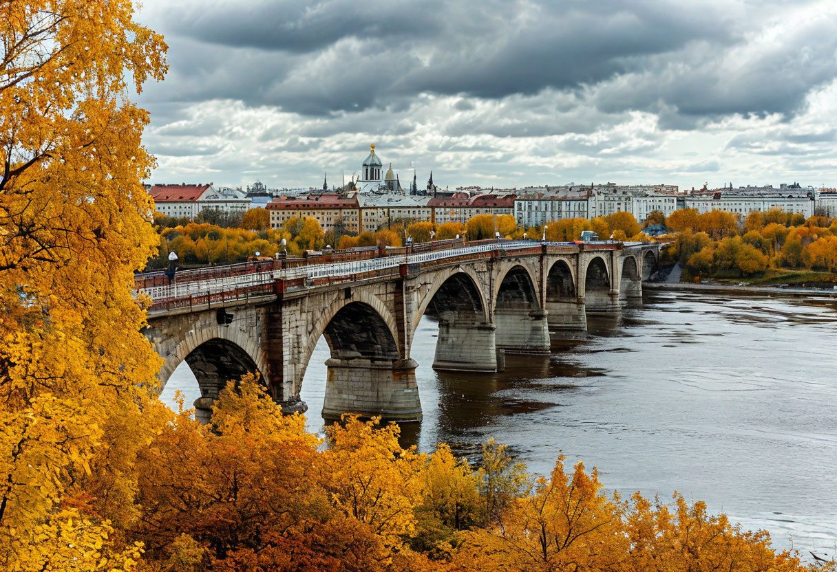 Волга и мост в Старице