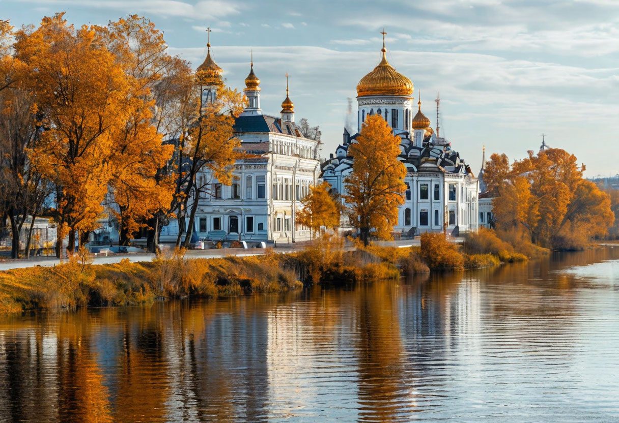 Тверецкая набережная в Торжке
