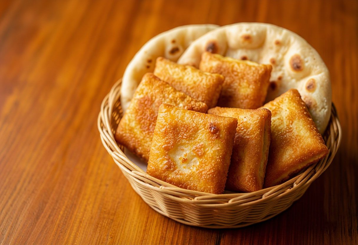 Боорсоки и лепёшка