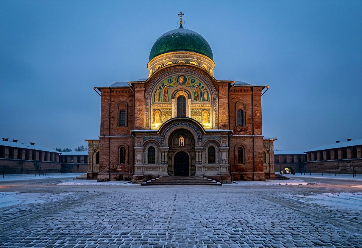 Софийский собор в Харбине зимой