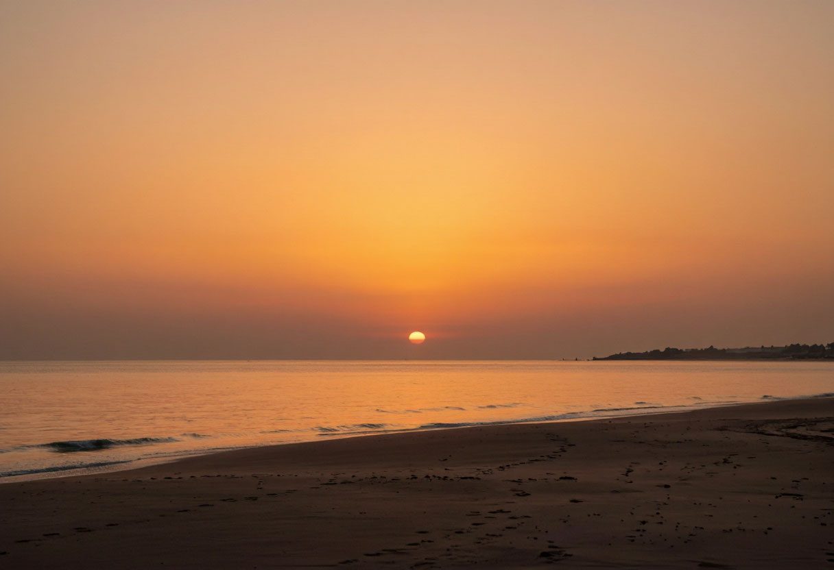 Закат над морем в Витязево
