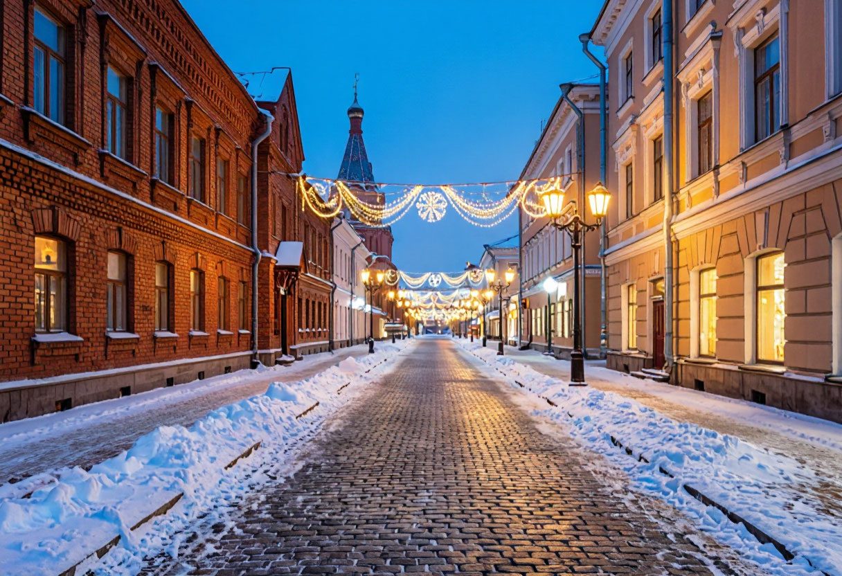 Улица Баумана в иллюминации