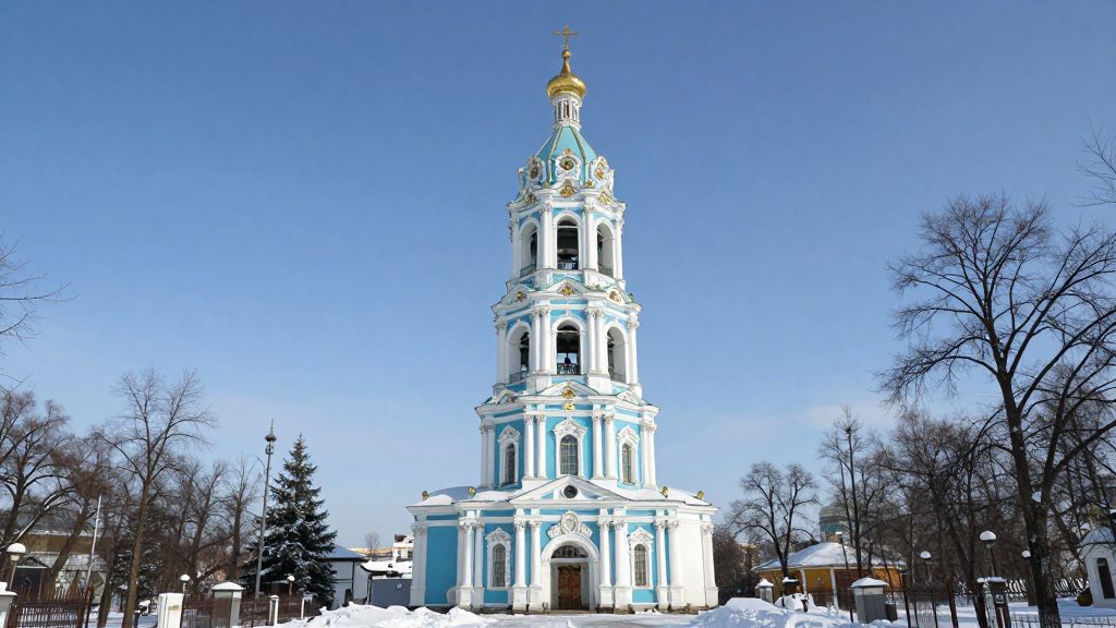 Колокольня Троице-Сергиевой лавры зимой
