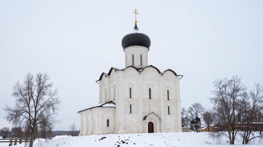 Успенский собор на Городке в Звенигороде зимой