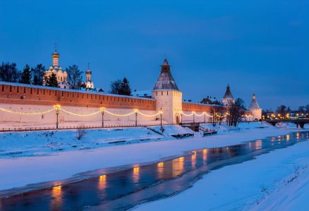 Новый год в Рязани: кремль и колокольня зимой